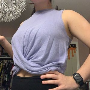 Purple Twist Crop Top